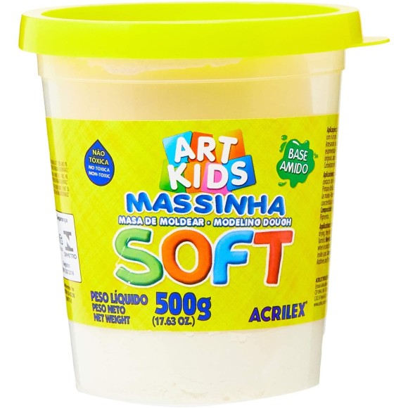 Massinha Branca 500g Soft Art Kids - Acrilex