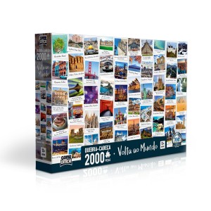 Quebra-cabeça 2000 peças Volta ao Mundo - Game Office