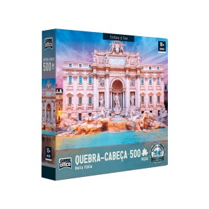 Quebra-cabeça 500 Peças Bella Itália - Fontana di Trevi - Game Office