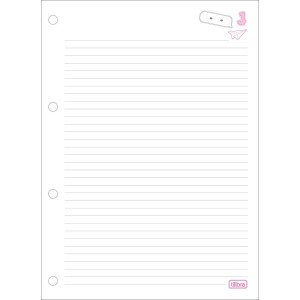 Bloco de Fichário Jolie 80 Folhas Universitário - Tilibra