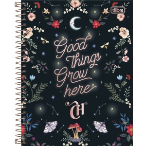 Caderno 1 Matéria Colegial Espiral Capricho - Good Things Grow Here - Tilibra