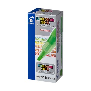 Caixa Marca Texto Lumi Color Verde - 12 Unidades - Pilot