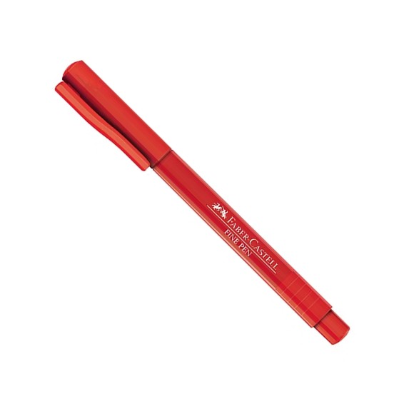 Caneta Fine Pen 0.4mm Vermelha - Faber-Castell