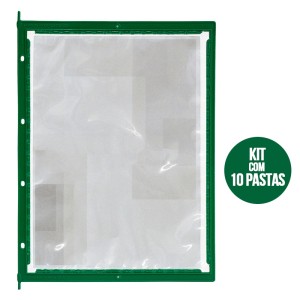 Kit Pasta ISOFLEX A4 Standard - Verde - 10 Unidades