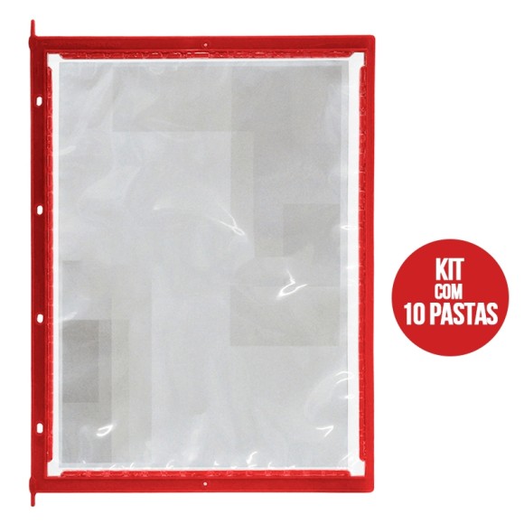 Kit Pasta ISOFLEX A4 Standard - Vermelha - 10 Unidades