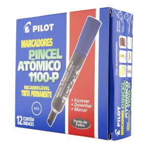 Pincel Atômico 1100-P Azul - Caixa com 12 Unidades - Pilot