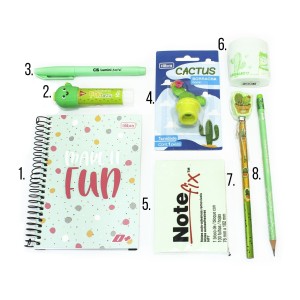 Kit Papelaria Diverso 3 - Cacto