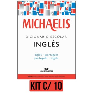 Kit com 10 Michaelis Dicionário Escolar Inglês - Melhoramentos