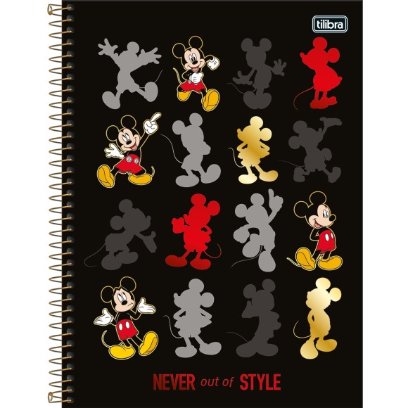 Caderno 1 Matéria Universitário Espiral Mickey Mouse - Tilibra