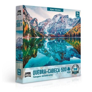 Quebra-cabeça 500 Peças Paisagens Deslumbrantes - Alpes Italianos - Game Office