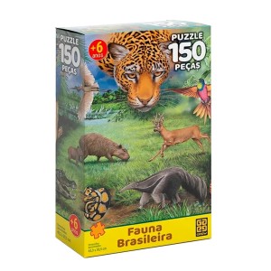Quebra-cabeça 150 peças Fauna Brasileira - Grow