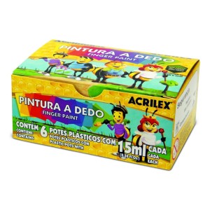 Pintura a Dedo 6 cores - Acrilex