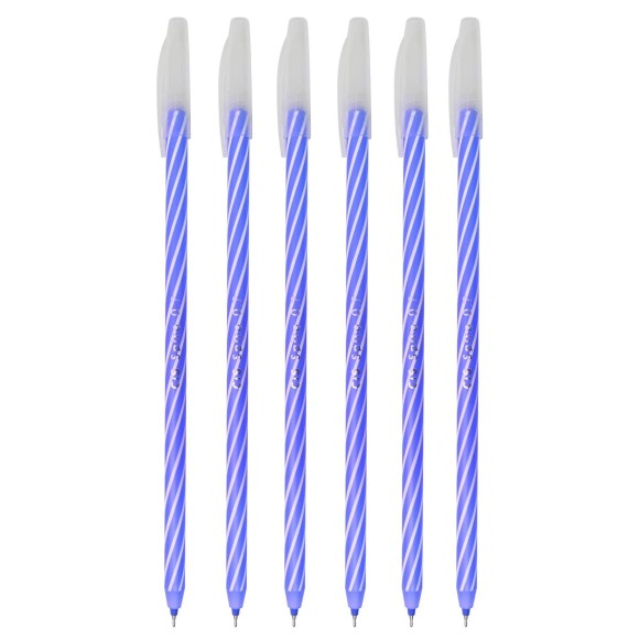 Caneta Esferográfica Cis Spiro Azul - Kit c/ 6 Unidades