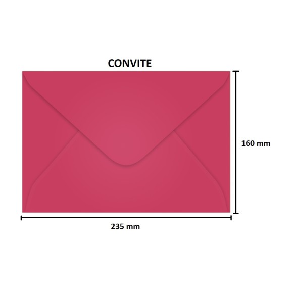 Envelopes Para Convite Rosa - 100 Unidades - Scrity