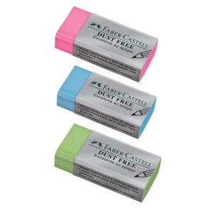 Borracha Dust Free Colors Kit c/ 3 unidades - Faber-Castell