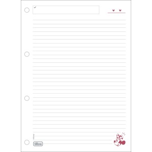 Bloco de Fichário / Refil Caderno Argolado Universitário 80 Folhas Minnie Mouse - Tilibra