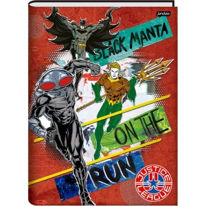 Caderno Brochura Universitário Capa Dura Liga da Justiça 80 folhas - Jandaia