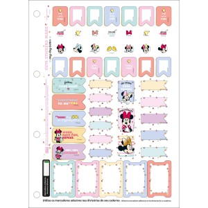 Bloco de Fichário / Refil Caderno Argolado Universitário 80 Folhas Minnie Mouse - Tilibra