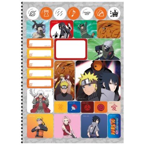 Caderno 1 Matéria Universitário Espiral Naruto - São Domingos