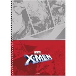 Caderno 1 Matéria Universitário Espiral X-Men - São Domingos
