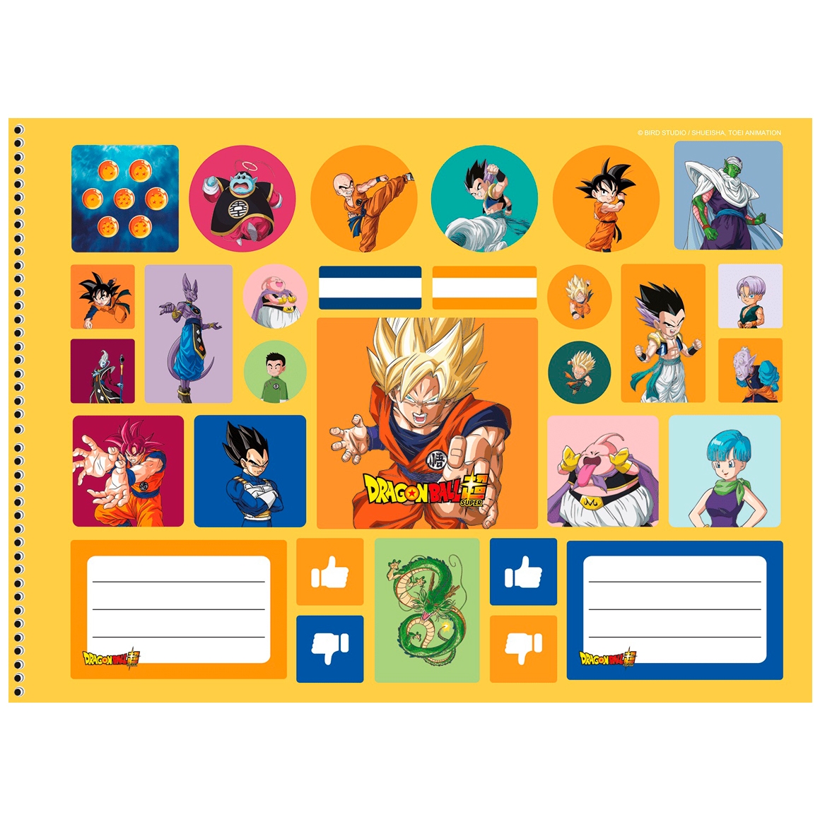 Caderno Dragon Ball Goku E Piccolo Cartografia e Desenho 60F - Shop Macrozao