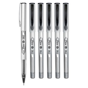 Kit Caneta Gel 0.5mm Flow Tilibra Preta 6 Unidades