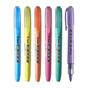 Kit Canetas Marca-texto Lumi Color Soft - 6 Cores Pastel - Pilot