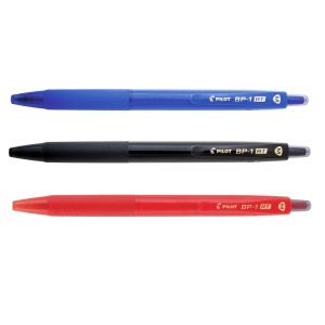 Kit 3 Cores Caneta Esferográfica BP-1 RT 1.0mm - Pilot