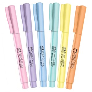 Kit Canetas Marca Texto Grifpen 6 Cores Pastel - Faber-Castell