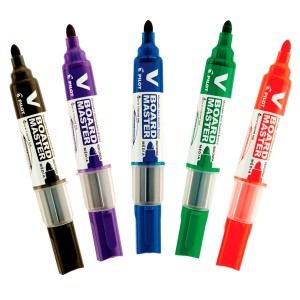 Marcador para Quadro Branco V-Board Master Kit com 5 Cores - Pilot