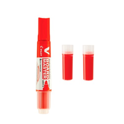 Kit Marcador para Quadro Branco V-Board Master + 2 Refis WBS-VBM Vermelhos - Pilot