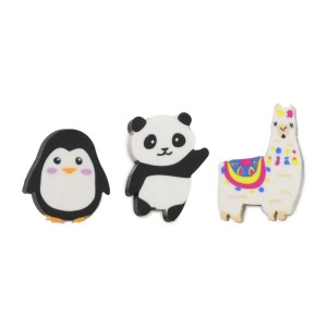 Kit Borracha Fantasia Pinguim Panda e Lhama - Leo&Leo