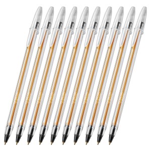 Caneta BIC Ponta Fina 0.8mm Preta – Kit com 10 Unidades