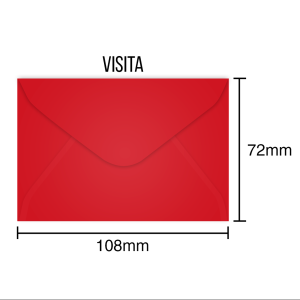 Envelopes Para Cartão de Visita Vermelho - 100 Unidades - Scrity