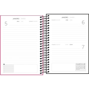 Agenda Espiral Diária 14 x 20 cm Neon 2024 - Tilibra