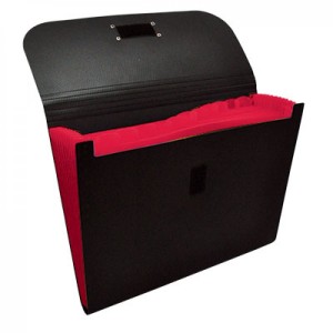 Pasta Sanfonada A4 12 Divisórias Vermelha - Dac