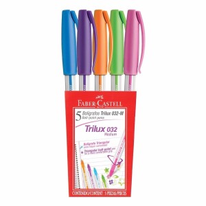 Caneta Trilux 032 Medium 5 Cores - Faber Castell