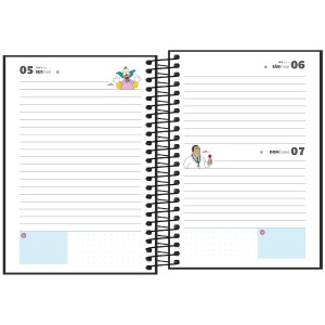 Agenda Espiral Diária 12,9 x 18,7 cm Simpsons 2024 - Tilibra