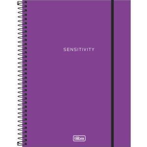 Caderno 1 Matéria Universitário Capa Plástica Espiral Neon Roxo - Tilibra