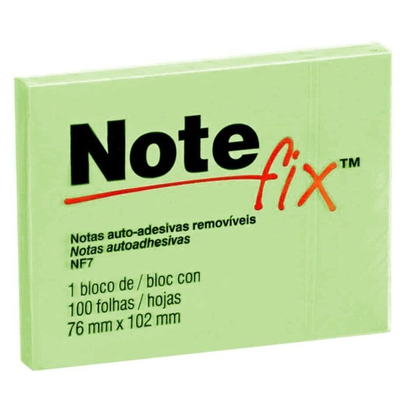 Bloco de Notas Auto-Adesivas Removíves Verde - Note Fix