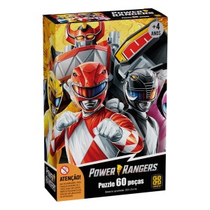 Quebra-cabeça Puzzle 60 peças Power Rangers - Grow