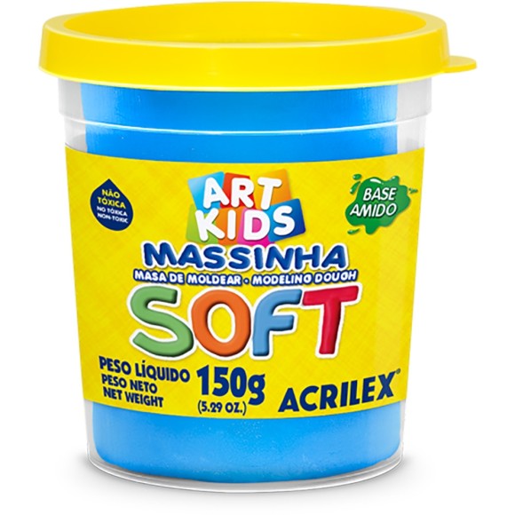 Massinha Azul 150g Soft Art Kids - Acrilex