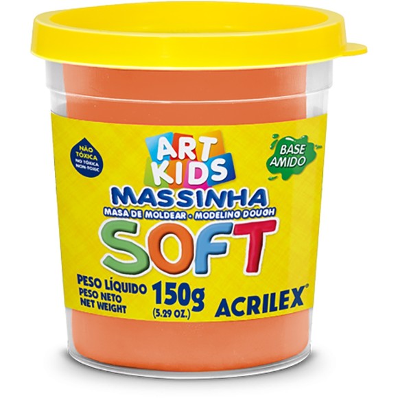 Massinha Laranja 150g Soft Art Kids - Acrilex