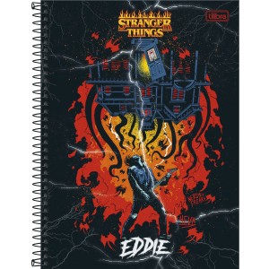 Caderno 1 Matéria Universitário Espiral Stranger Things Tilibra Connect